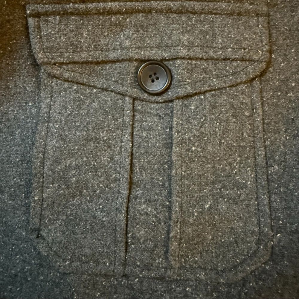 🥳 3/$26 BKE Military Style Wool Blend Jacket Gray Large - Picture 11 of 15